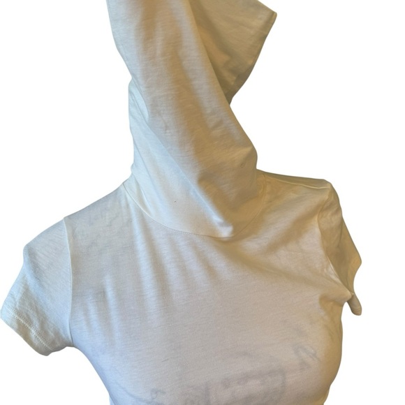 Theory Ivory Cowl Neck Short Sleeve Top - Picture 4 of 7